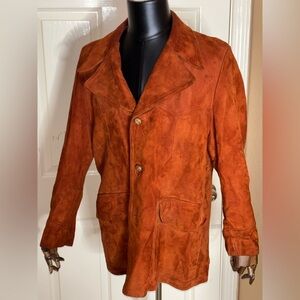 1970's Silton Mens Suede Leather Blazer Sport Coat Jacket 44​